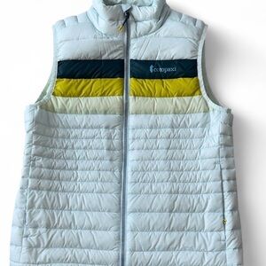 Cotopaxi Fuego light Blue(green) Vest with Yellow and Green Accents